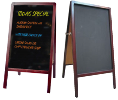 Manu Chalk board sidewalk signs with your sign supliers in Vancouver BC